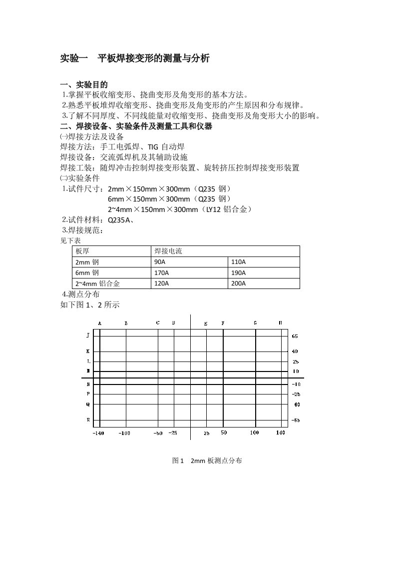 焊接结构试验指导书