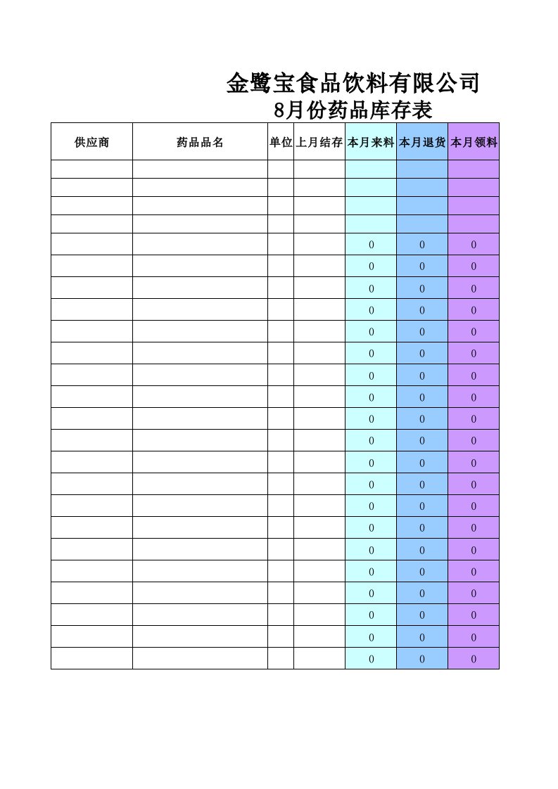 推荐-仓库出入库存表