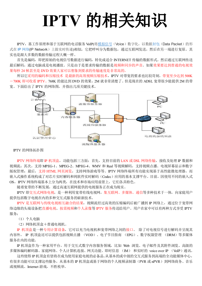 IPTV基本原理