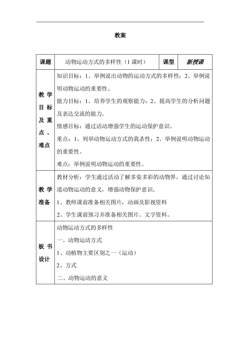 苏教版生物八上第一节《