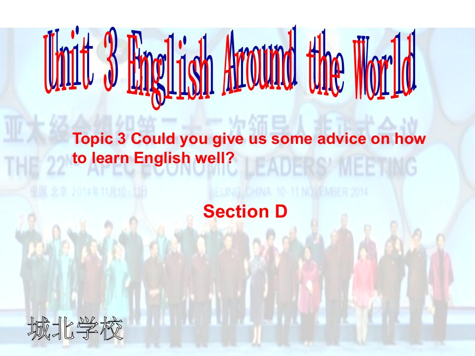 新仁爱英语九年级上册Unit3Topic3SectionD