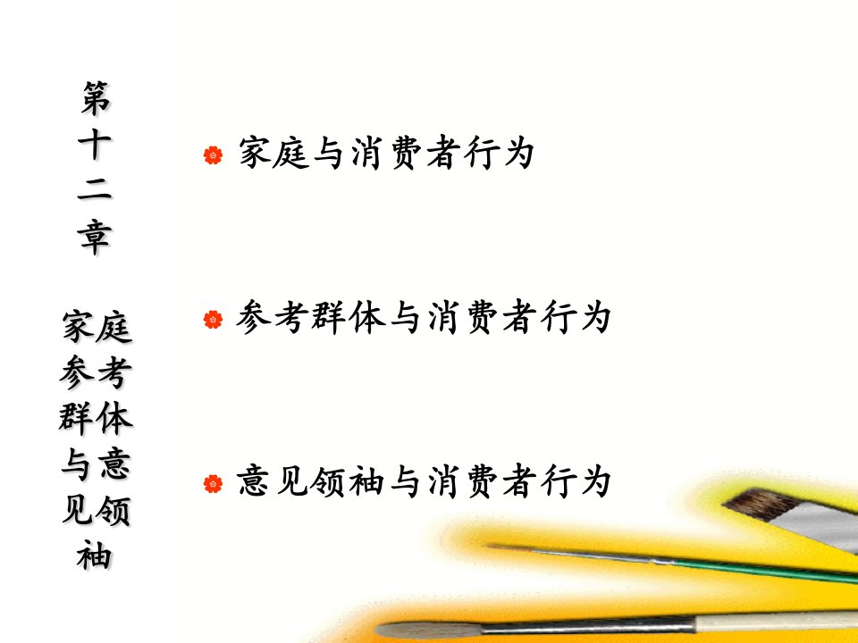 家庭、参考群体与意见领袖