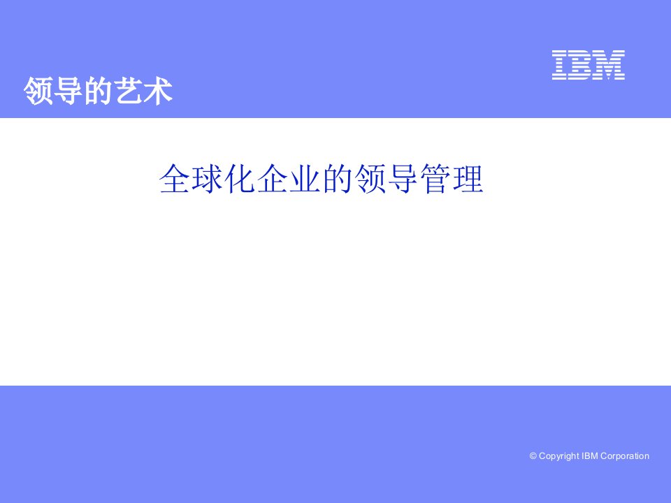 ibm领导艺术