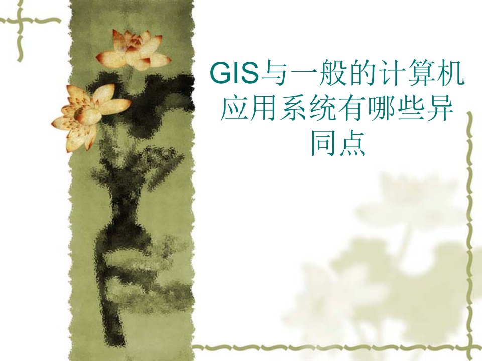 GIS与一般计算机应用系统异同点