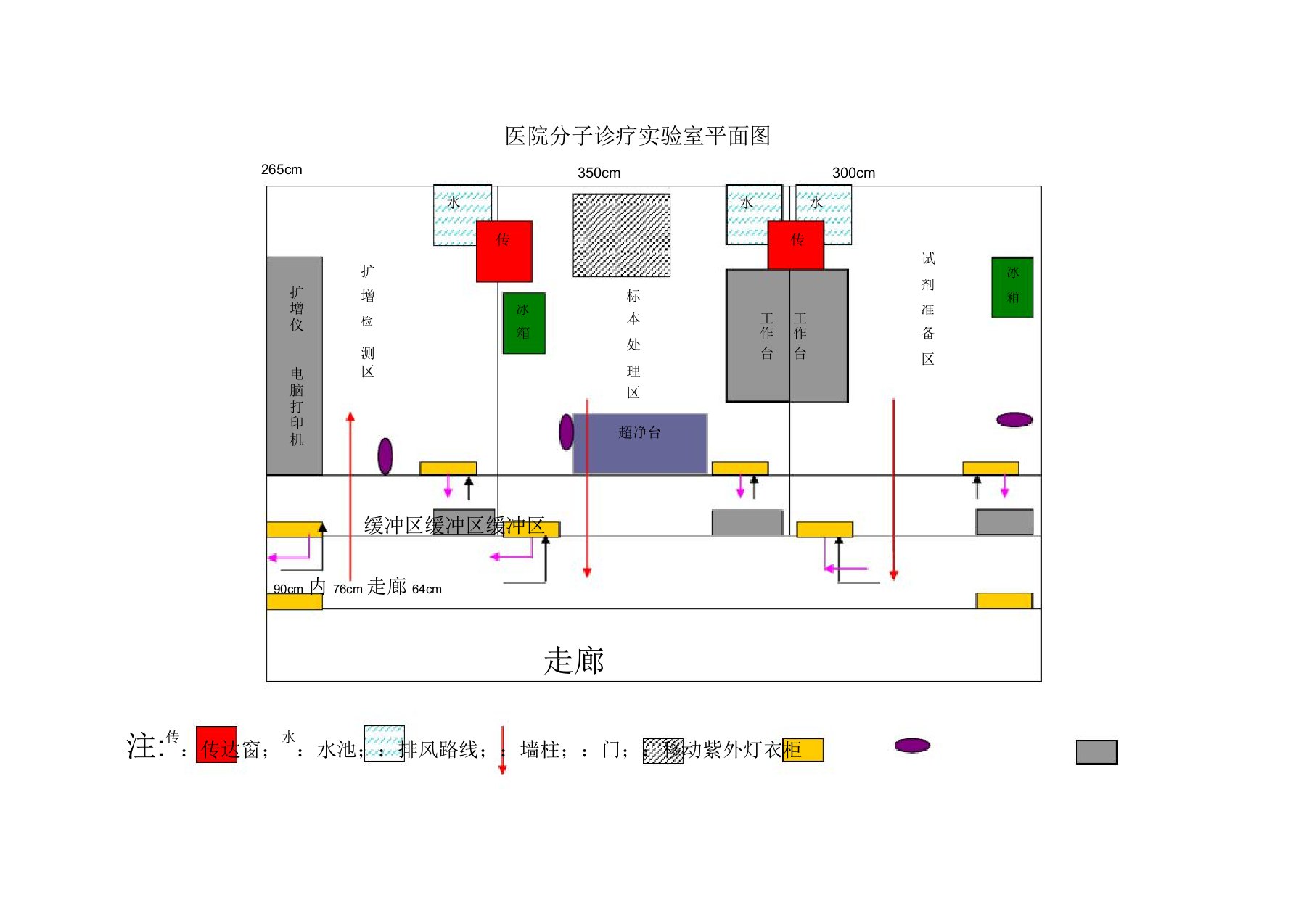 医院分子诊断实验室平面图