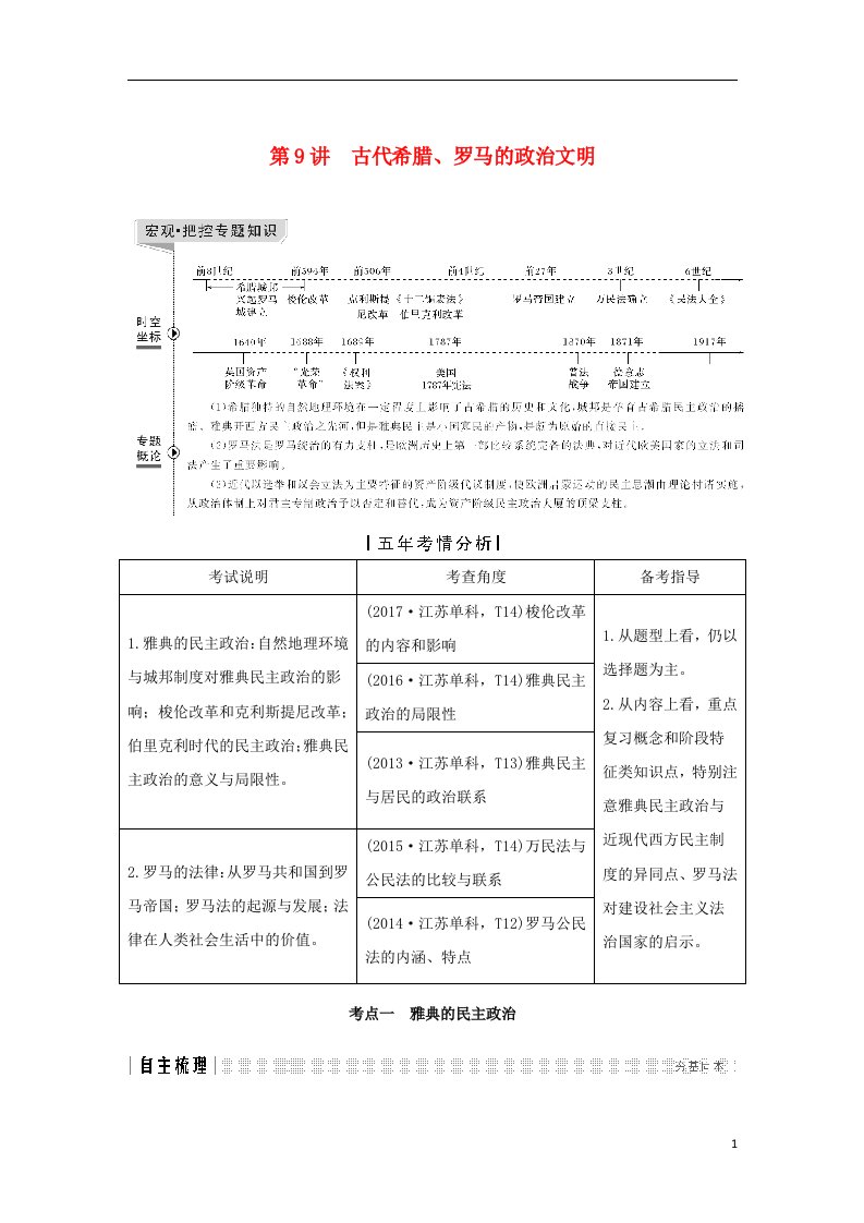 高考历史一轮复习