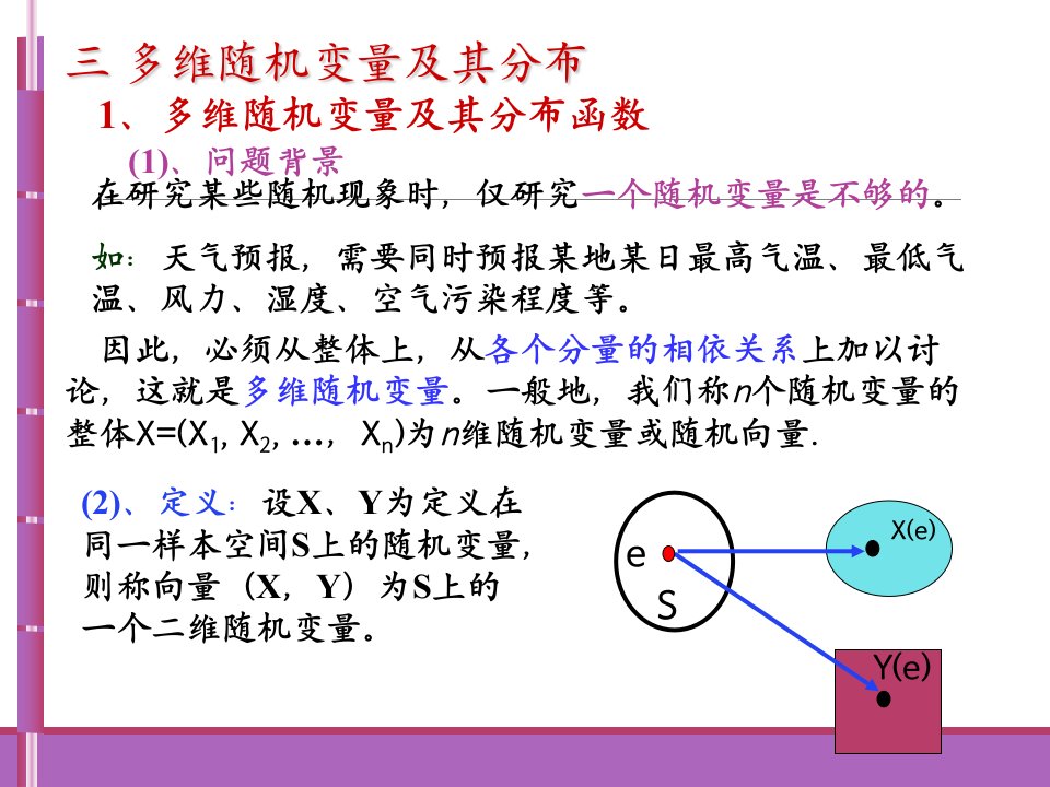 概率论和数理统计多维随机变量及其分布