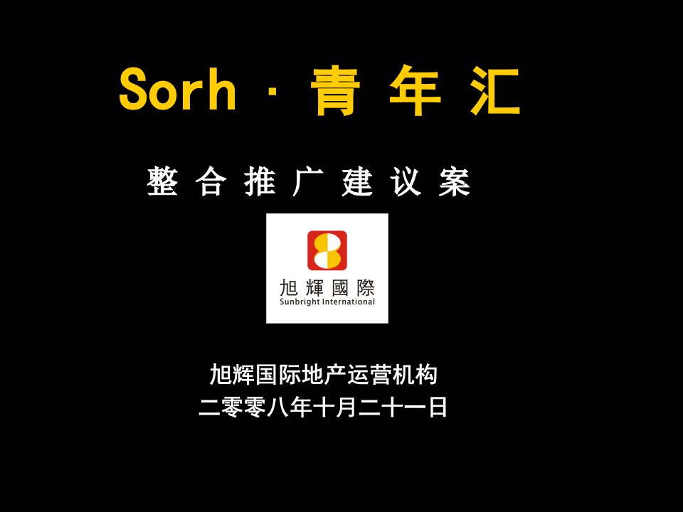 策划方案-旭辉国际北京Sorh青年汇整合推广建议案45P