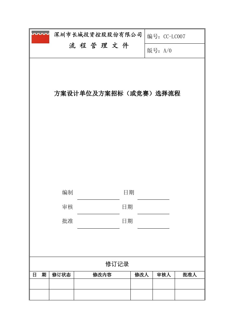 方案设计单位及方案招标或竞赛选择流程