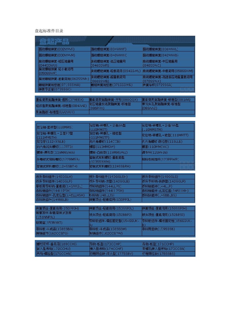 085盘起标准件目录