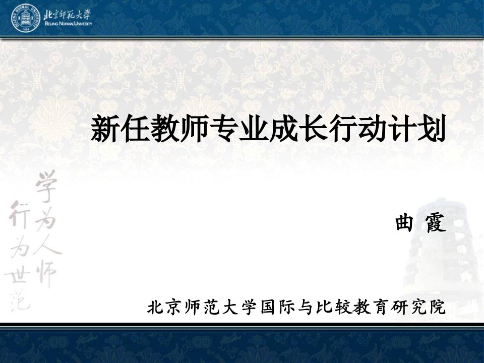 新任教师专业成长行动计划