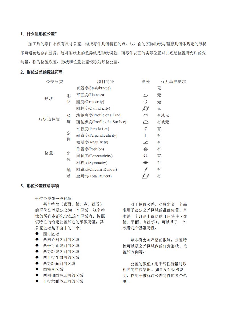 形位公差详解以及标注方法