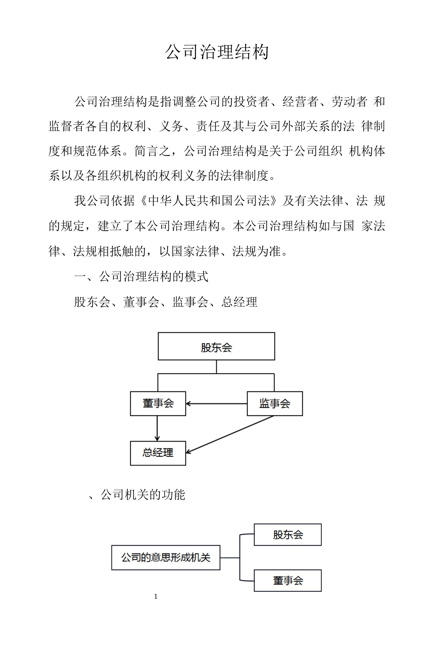 公司治理结构