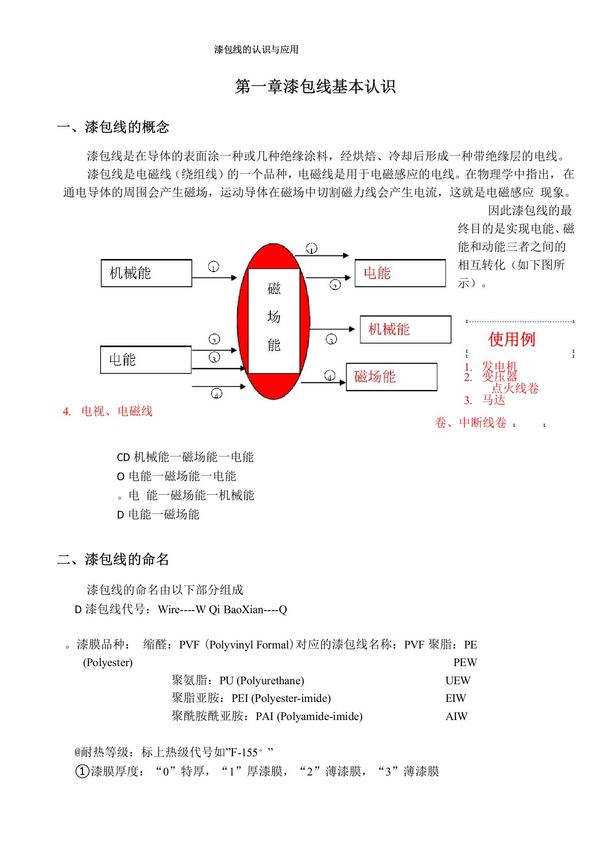 漆包线认识与应用