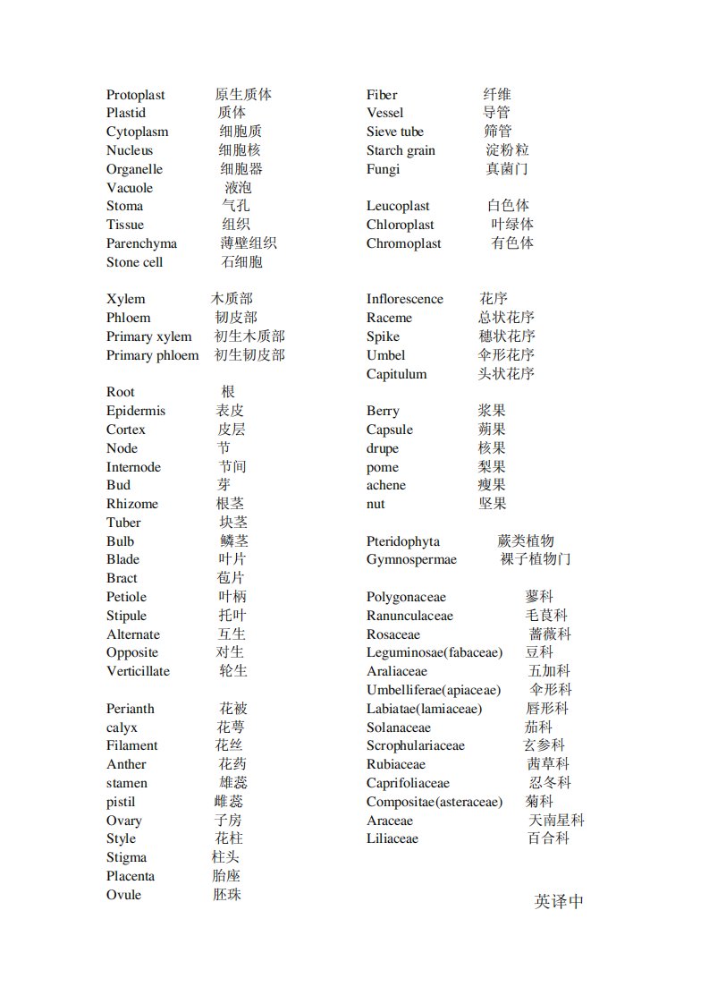 药用植物学(含检索表)