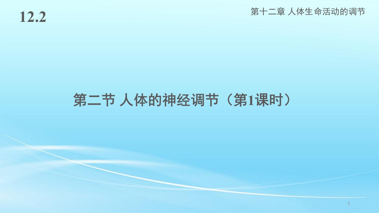 苏教版七年级生物下册12.2《人体的神经调节》ppt课件