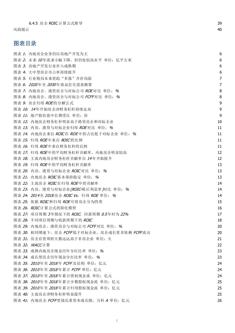 房地产开发报告从ROE与FCFF角度看房企的价值提升途径课件