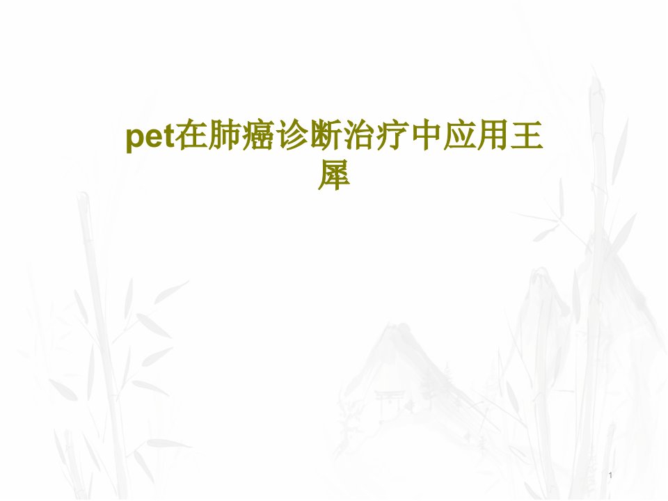 pet在肺癌诊断治疗中应用课件