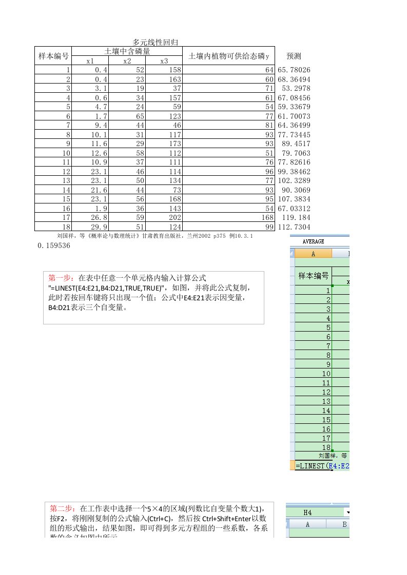 excel多元线性回归操作步骤