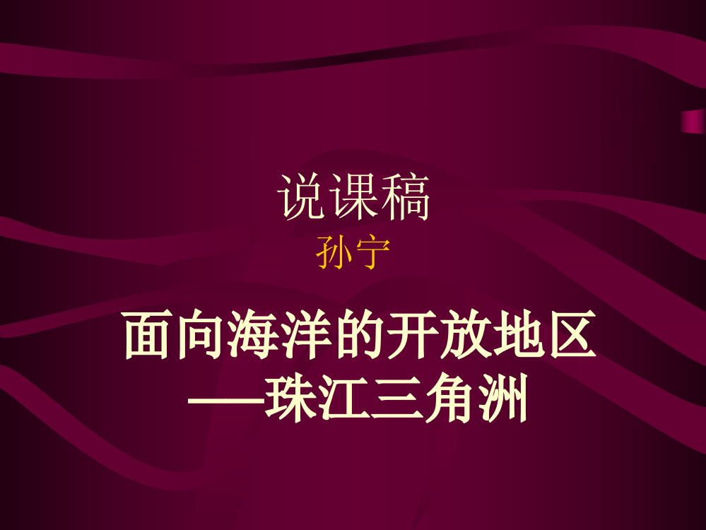 面向海洋的开放地区珠江三角洲