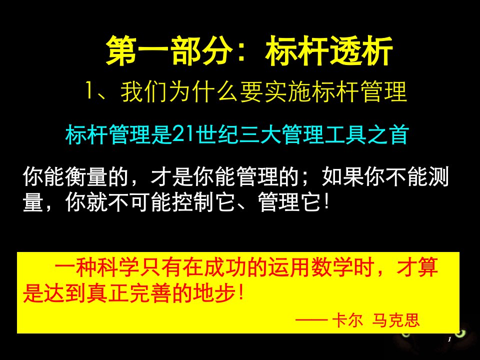 二十一世纪三大管理工具之首的标杆管理培训讲义之四立