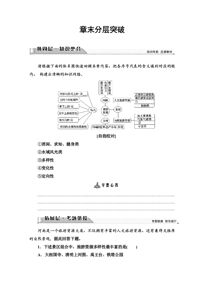 2020-2021学年中图版地理选修3教师用书：第1章