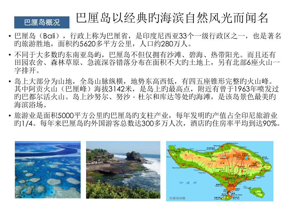 巴厘岛和海南岛的对比旅游管理作业公开课获奖课件省赛课一等奖课件