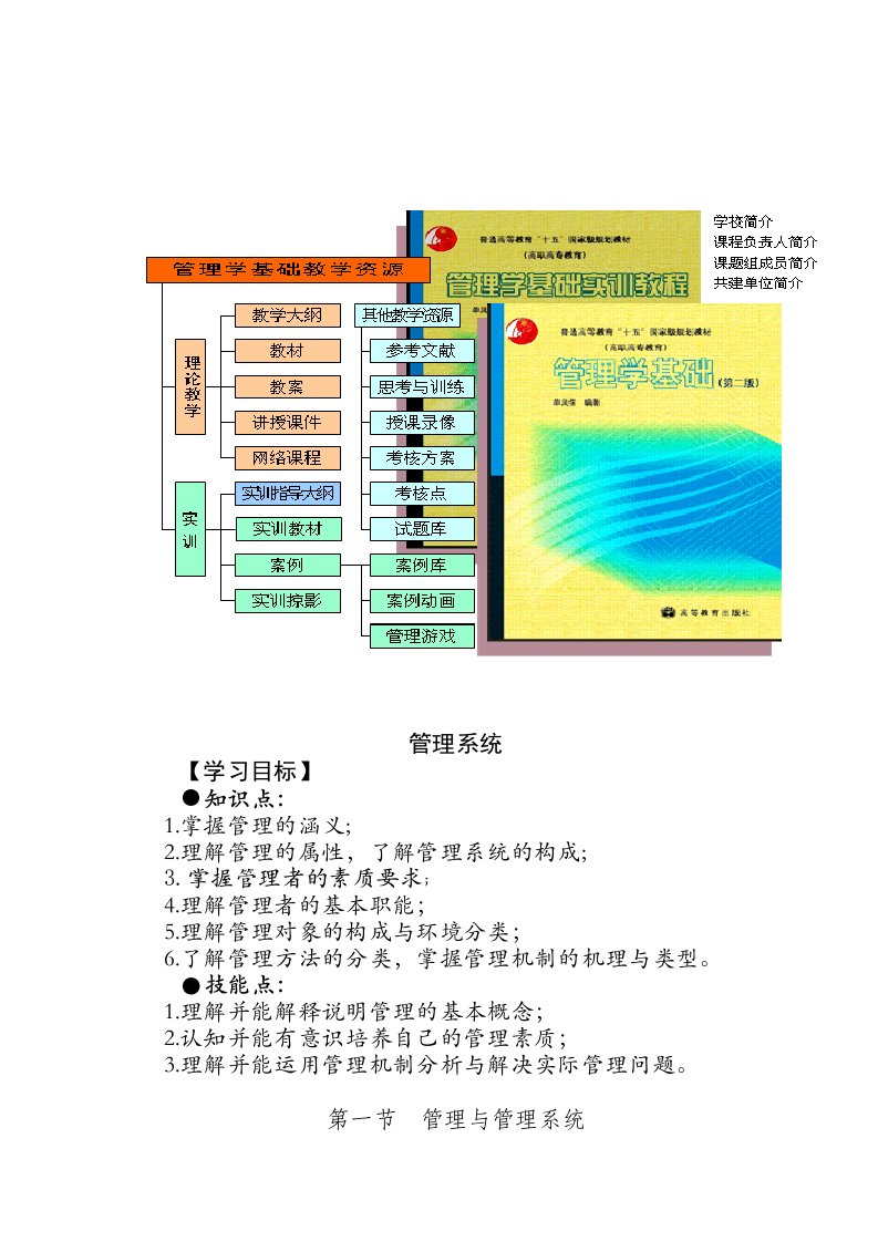 管理学基础实训