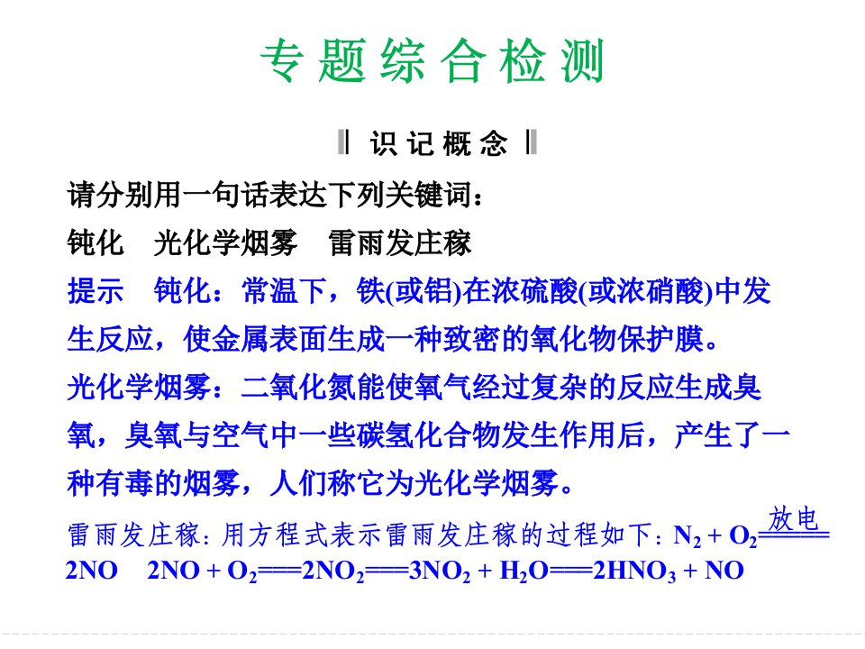 高一化学苏教版必修一专题归纳整合四