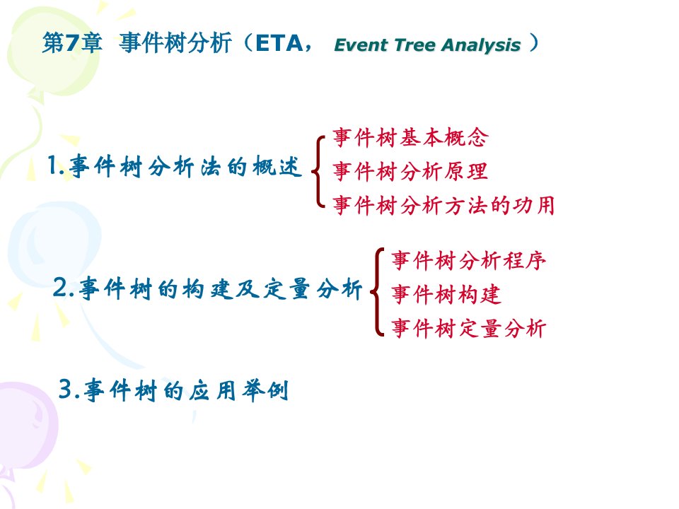 安全系统工程课件--07事件树分析