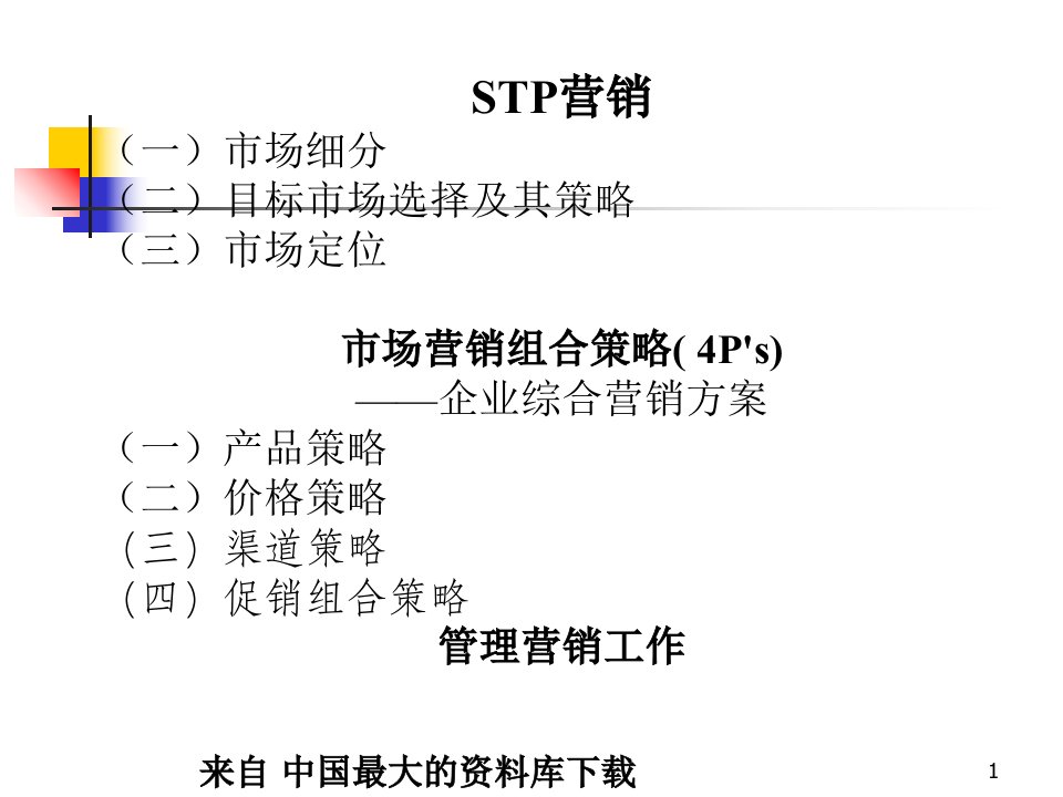 市场营销系列课程模块STP营销与营销技巧PPT83