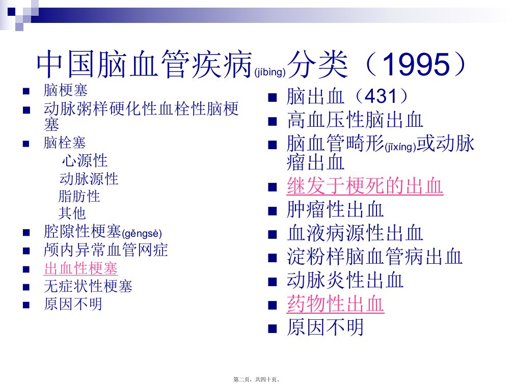 医学专题急性缺血性脑卒中的出血转换