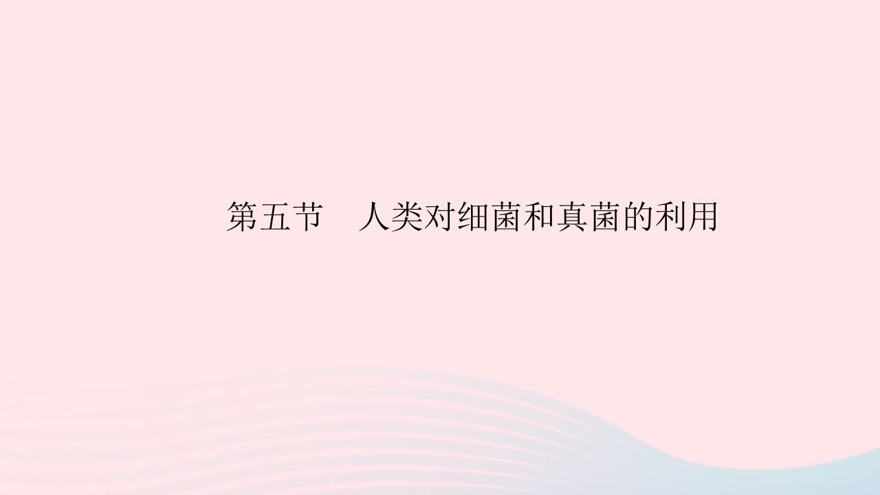 2023八年级生物上册第四章细菌和真菌第五节人类对细菌和真菌的利用作业课件新版新人教版