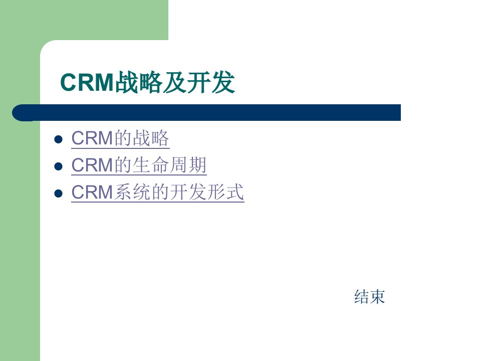 CRM客户管理战略及开发形式