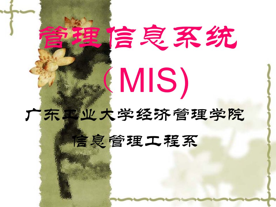 管理信息系统(MIS)