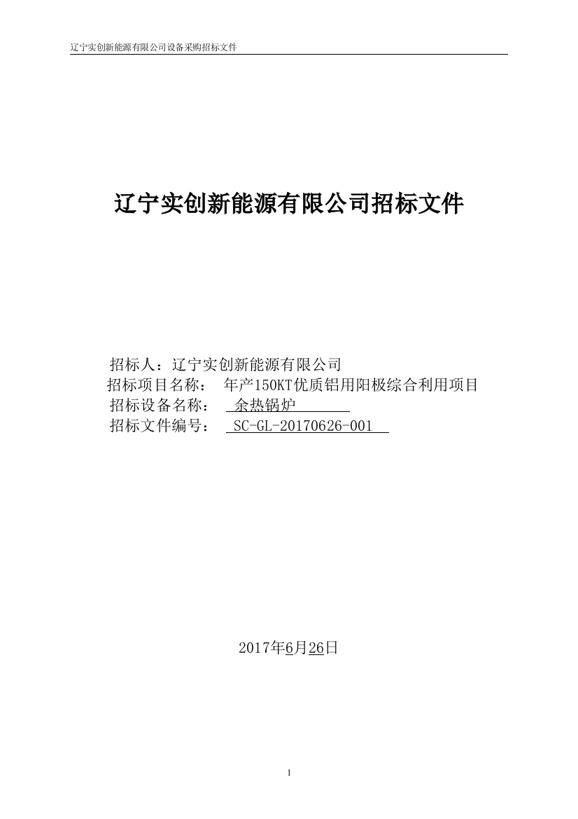 某创新能源有限公司招标文件