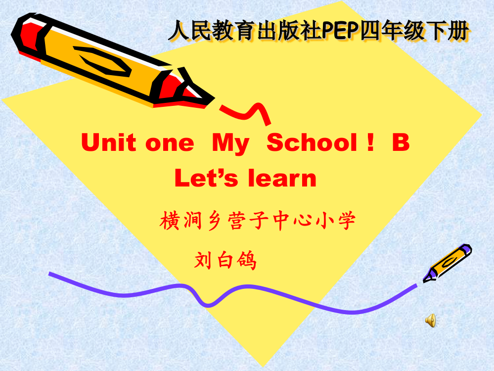 四年级下册unit1Blet´slearn刘白鸽