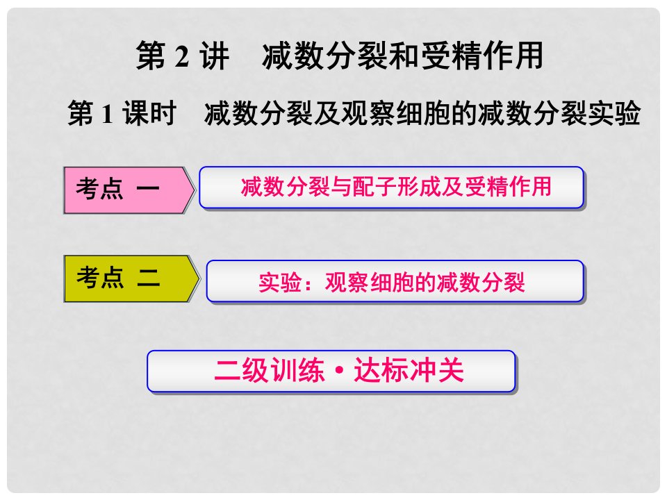 练酷版高考生物一轮复习