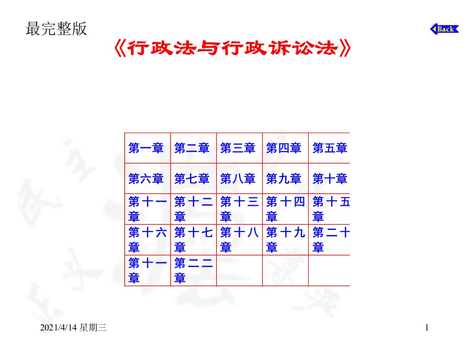 行政法与行政诉讼法学课件最完整