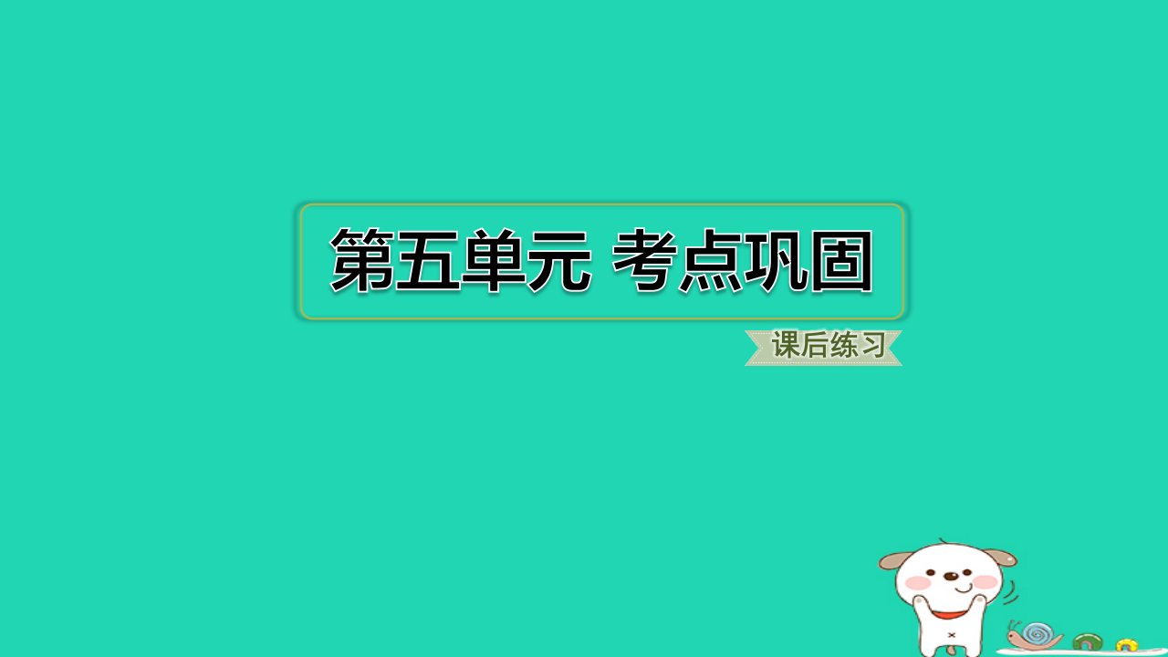 浙江省2024五年级语文下册第5单元考点巩固课件新人教版