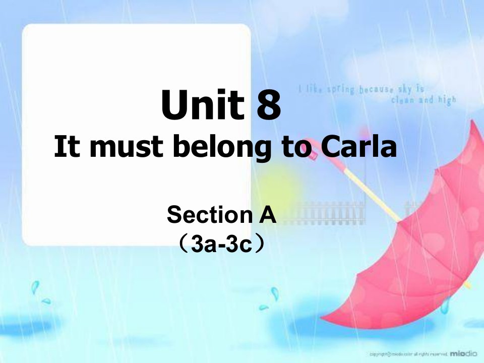 人教版九年级英语Unit8.-It-must-belong-to-Carla.SectionA(3a-3c)