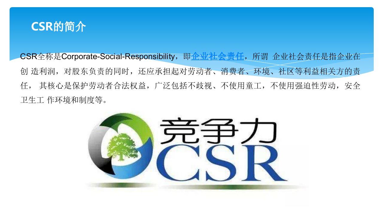 CSR培训教材