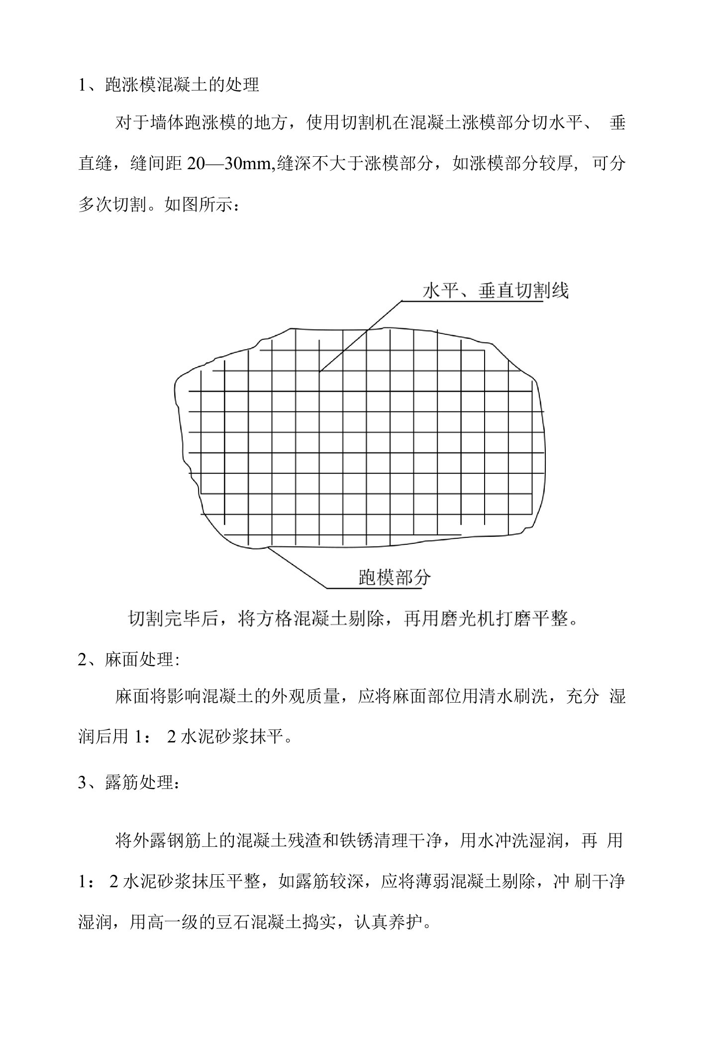 混凝土处理方案