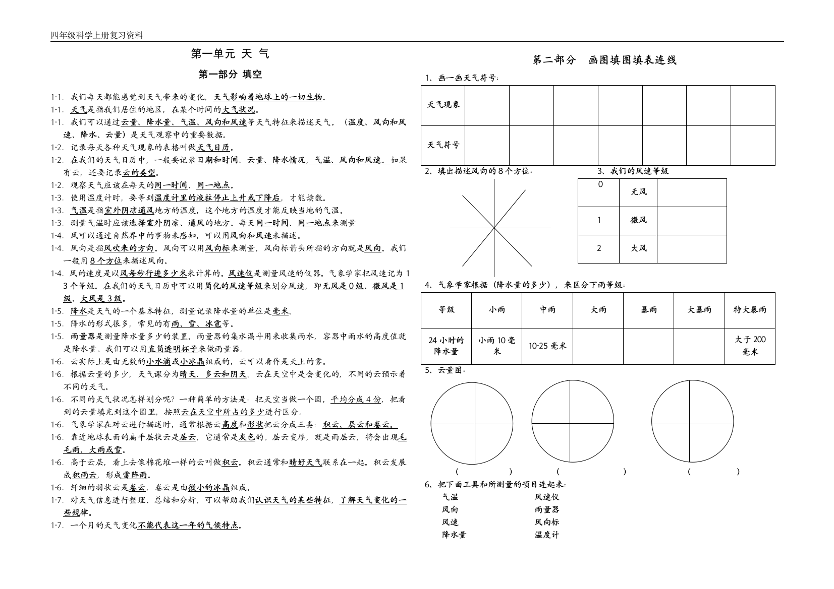 A3纸编单元复习资料