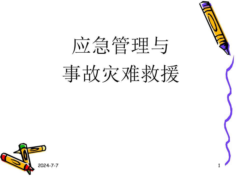 应急管理与事故灾难救援