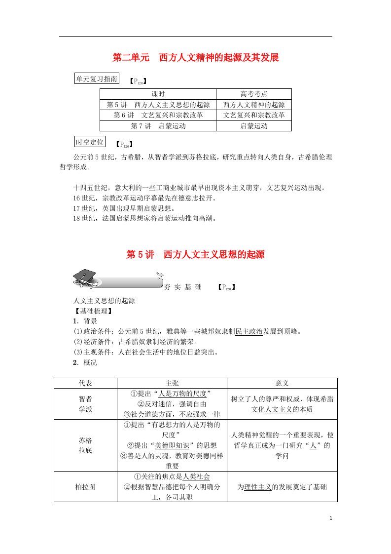 新高考历史第一轮总复习