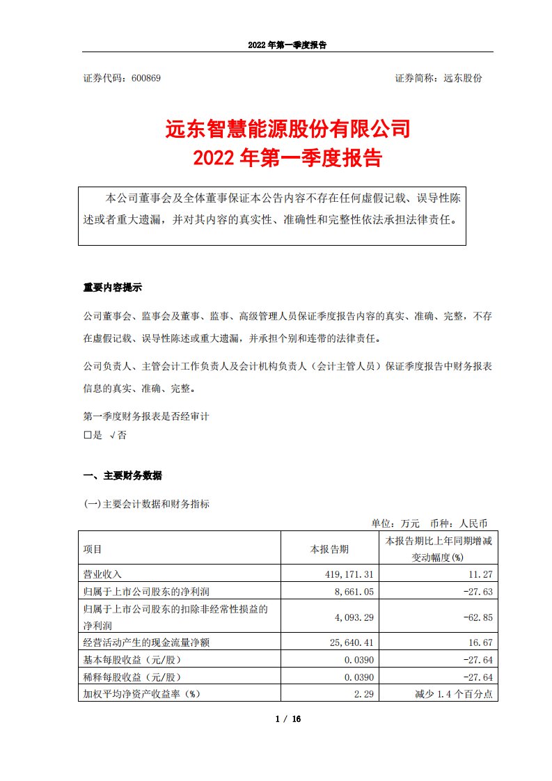 上交所-2022年一季度报告-20220425