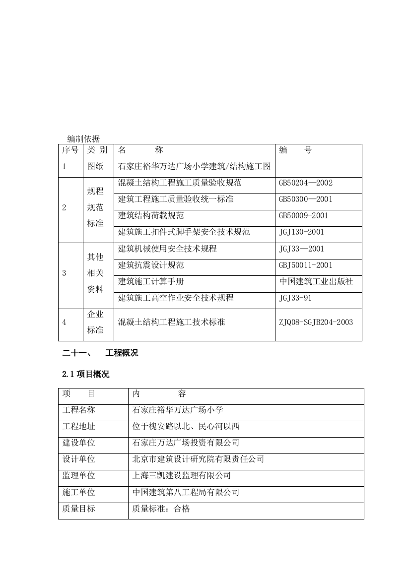 005-D区小学高支模模板施工方案