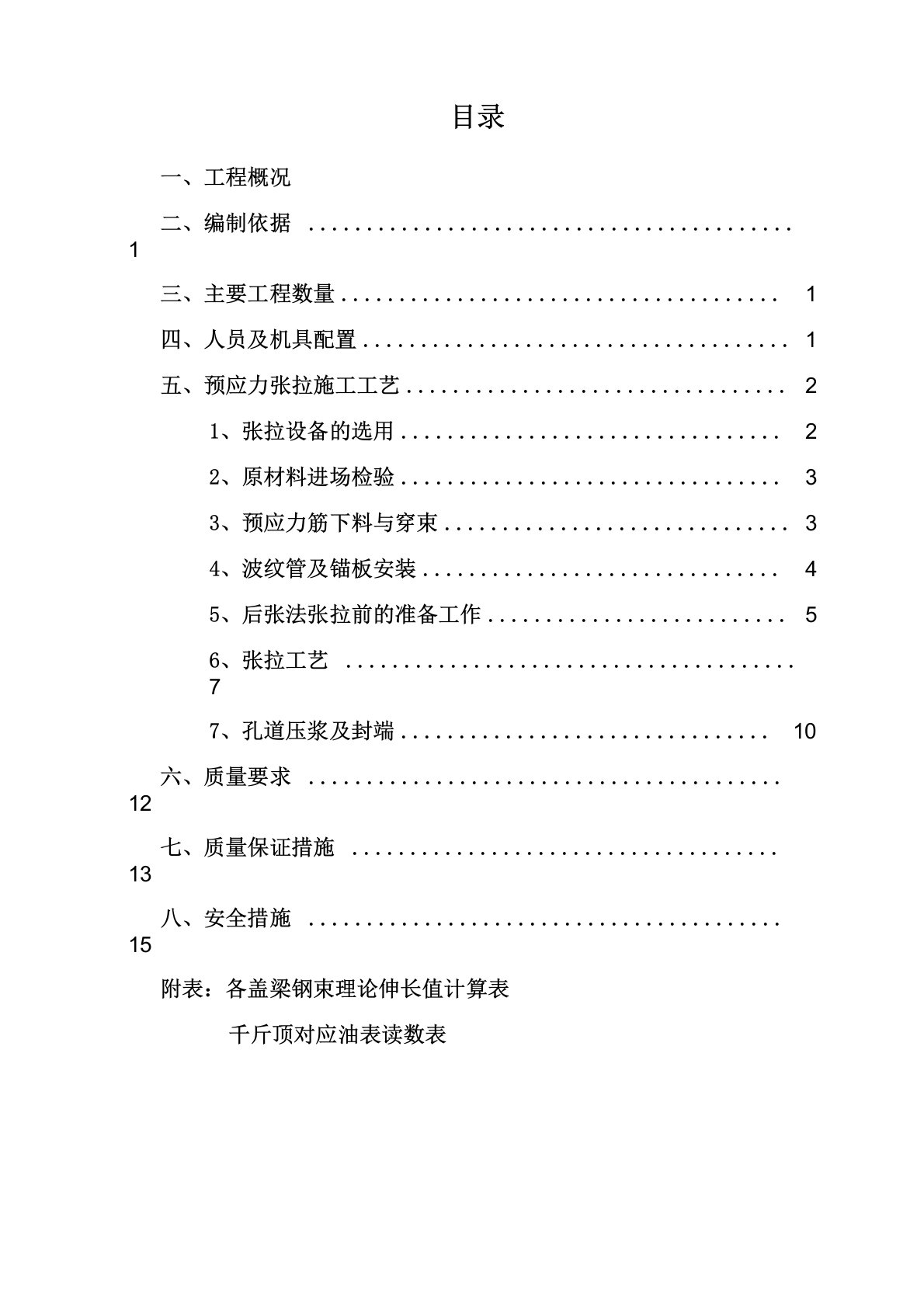 盖梁预应力张拉施工方案