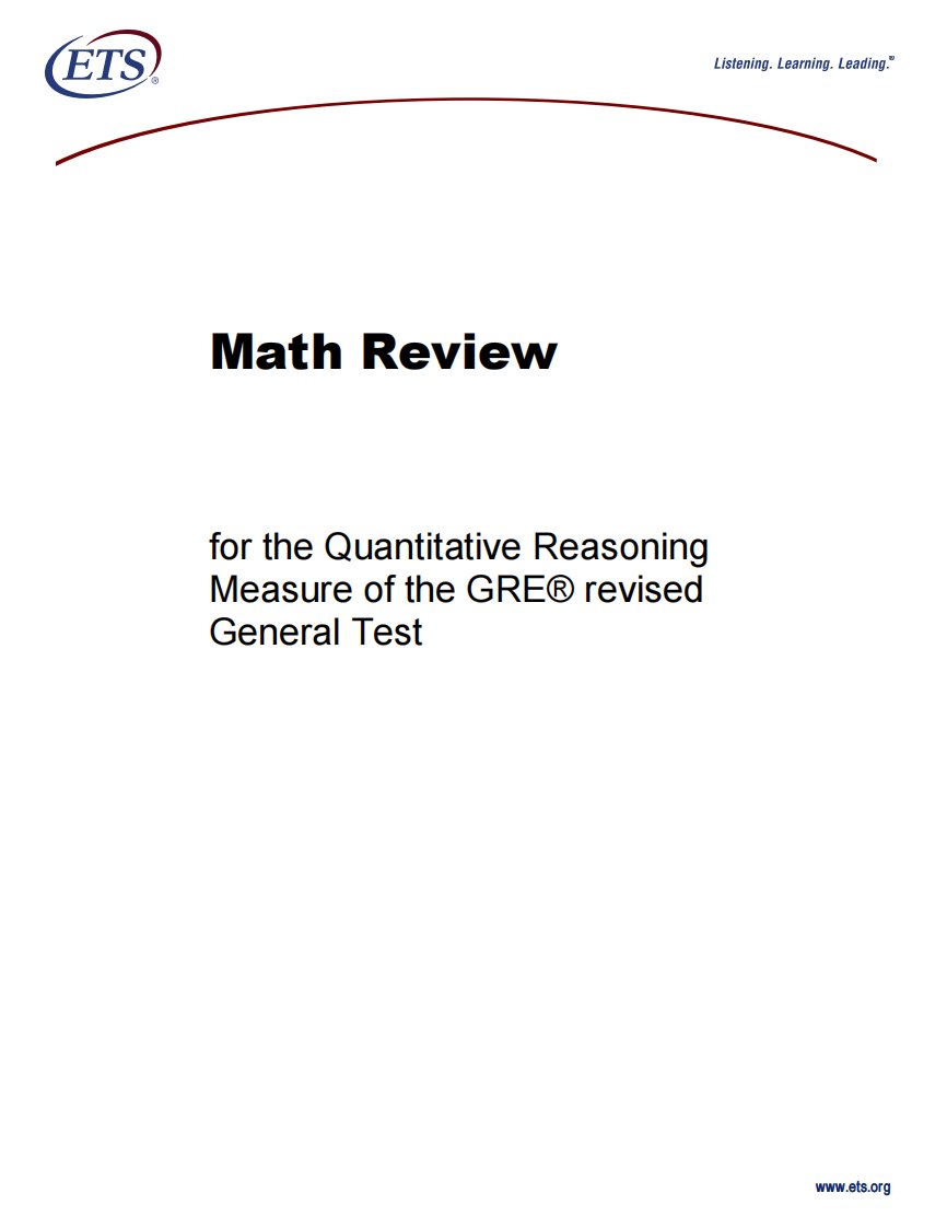 GRE数学知识点